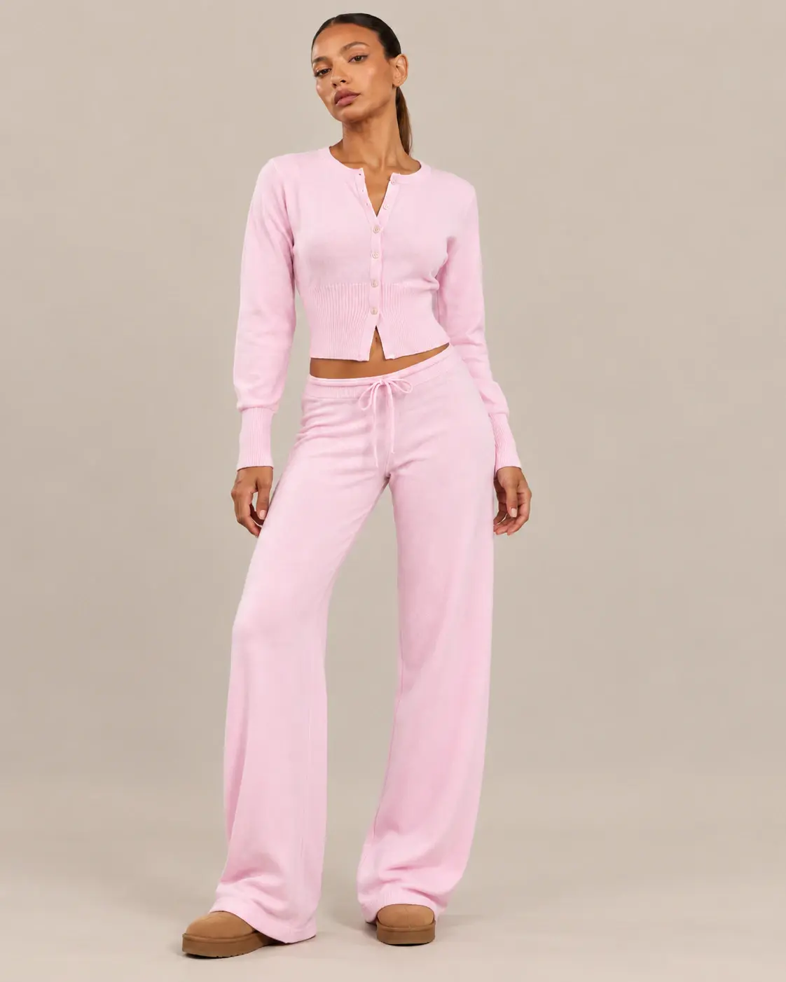 Vintage Button Knit Lounge Set